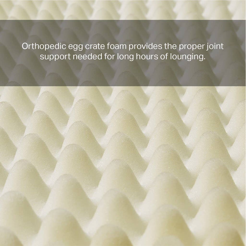 Olliix - Faux Fur Orthopedic Dog Bed Rug with Cover, Grey: Medium
