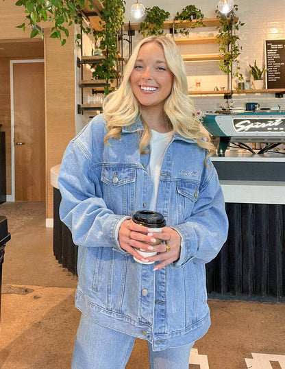 Elevated Faith - God of Miracles Denim Jacket: 2XL