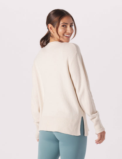 Glyder - Elevated Knit Crew: Oatmilk: Oatmilk / L