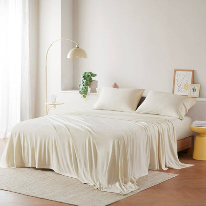Olliix - All Season Jersey Knit Cotton Blend Sheet Set: Grey / King