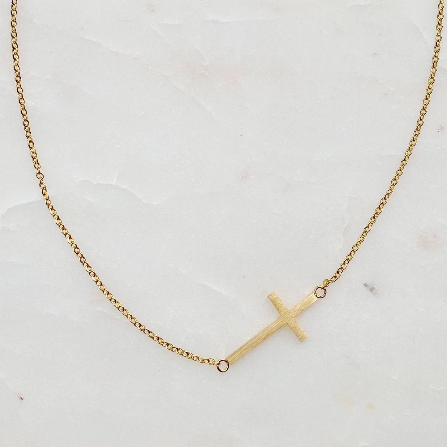 Ellison+Young - Kayla Cross Necklace: Gold