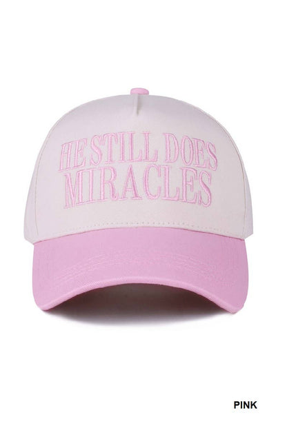 He still does miracles two tone canvas cotton cap