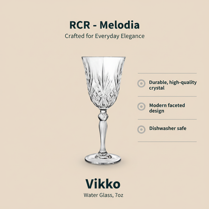 Kadra Kitchenware - RCR - Melodia, Water Glass, 7oz