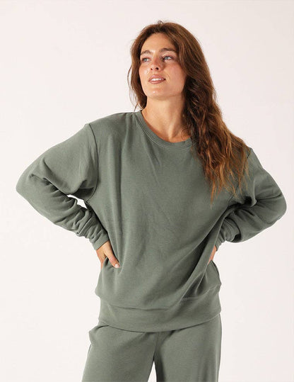 Glyder - Oversized Crew: Basil: Basil / L