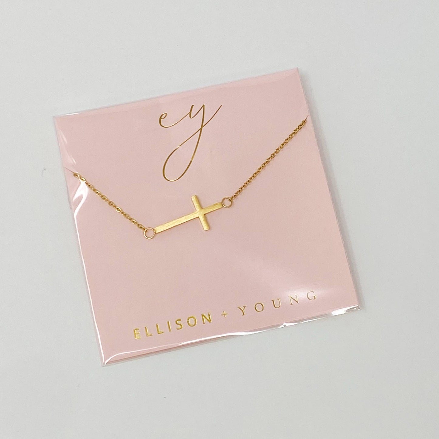 Ellison+Young - Kayla Cross Necklace: Gold