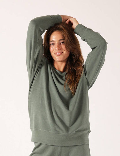 Glyder - Oversized Crew: Basil: Basil / L