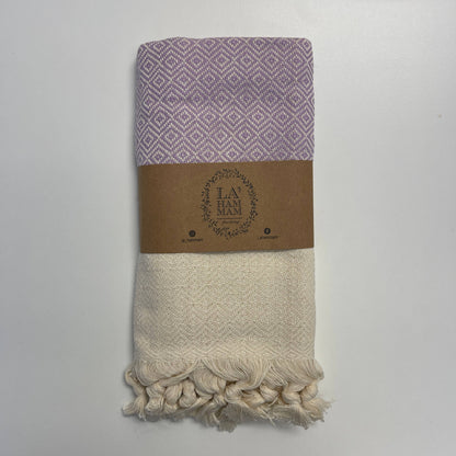 La Hammam - Diamond Turkish Cotton Kitchen / Hand Towel  40x18 in: Black