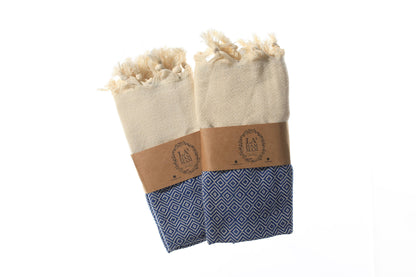 La Hammam - Diamond Turkish Cotton Kitchen / Hand Towel  40x18 in: Black