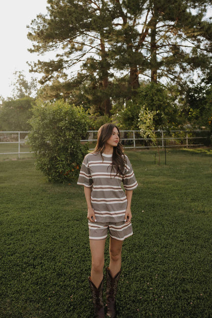 Forever French Baby - Women's Short Set | Sedona Stripe: 2X-Large