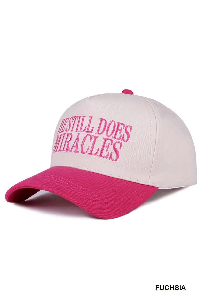 He still does miracles two tone canvas cotton cap