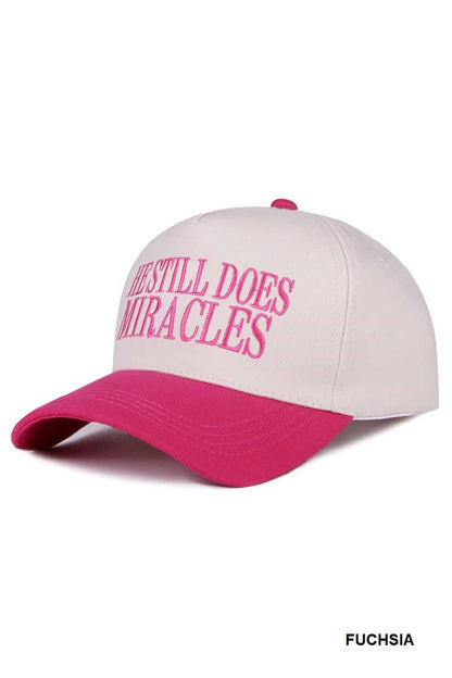 He still does miracles two tone canvas cotton cap