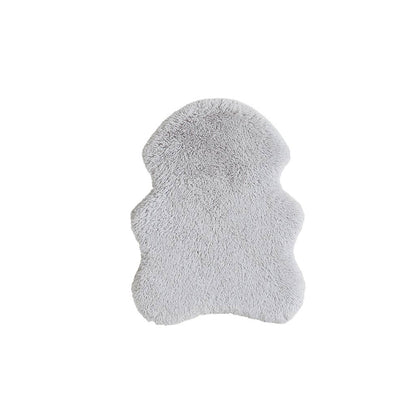 Olliix - Faux Fur Orthopedic Dog Bed Rug with Cover, Grey: Medium