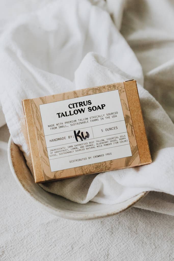 Crowned Free - Tallow Soap - Citrus - Made by Survivors