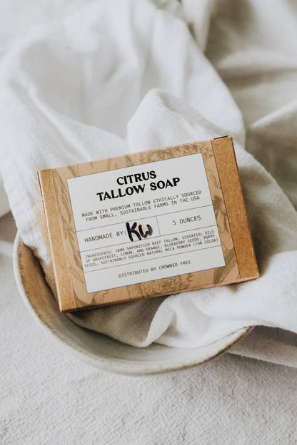 Crowned Free - Tallow Soap - Citrus - Made by Survivors