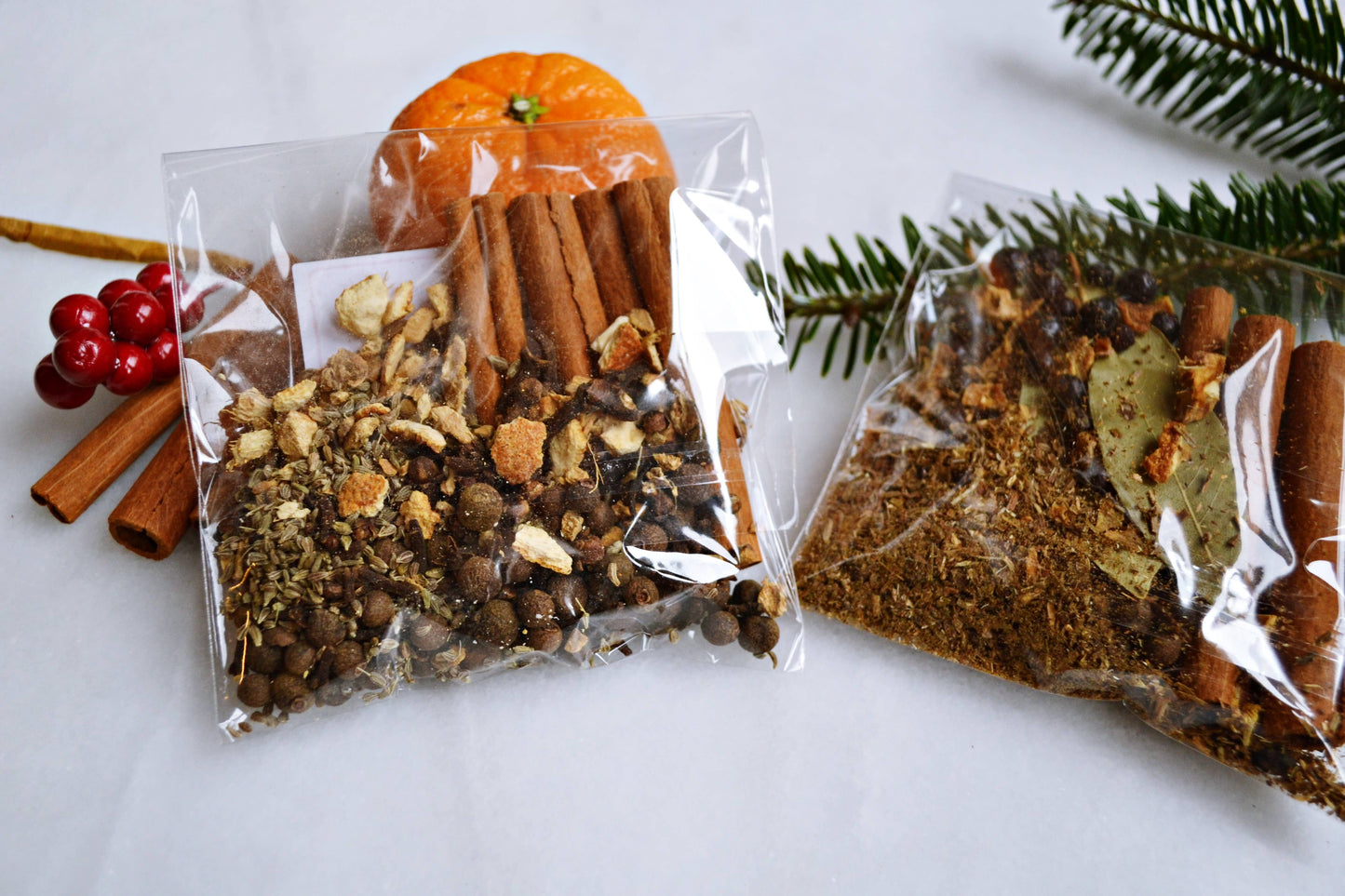 Evergreen View Farm - UNLABELED Simmer Pot Spice Packets Stovetop Christmas: Brown standup pouch / North Woods