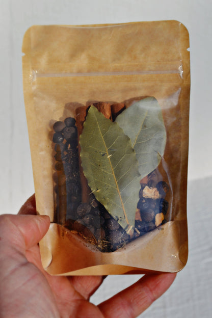 Evergreen View Farm - UNLABELED Simmer Pot Spice Packets Stovetop Christmas: Brown standup pouch / North Woods