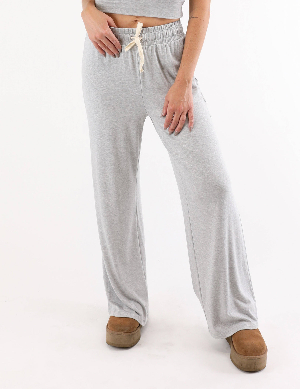 Glyder - Relaxed Straight Leg: Heather Grey: Heather Grey / L