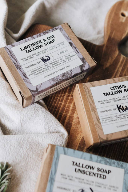 Crowned Free - Tallow Soap - Lavender and Oat - Made by Survivors