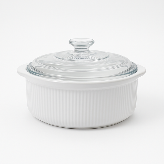 Kadra Kitchenware - Vikko - Casserole Dish with Glass Lid, 8.75", 75 oz
