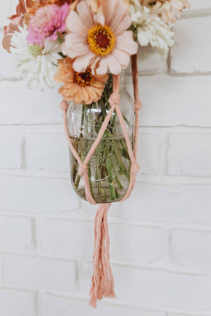 Crowned Free - Planted Macrame Plant Hanger - Made by Survivors