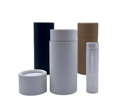 GreenWay Containers - 2 ounce / 60 g Push-up Paper Tube: Brown / Short / 50