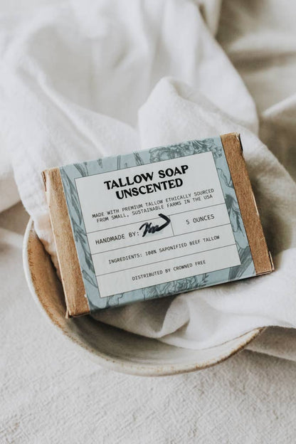 Crowned Free - Tallow Soap - Unscented - Made by Survivors