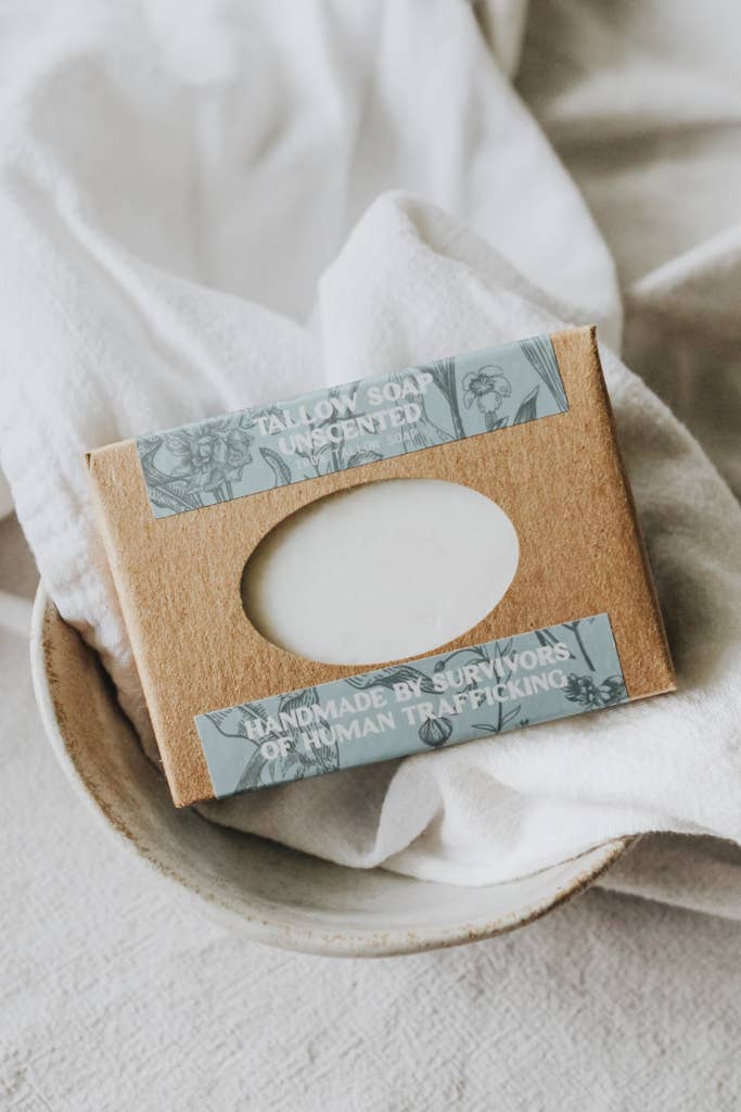 Crowned Free - Tallow Soap - Unscented - Made by Survivors