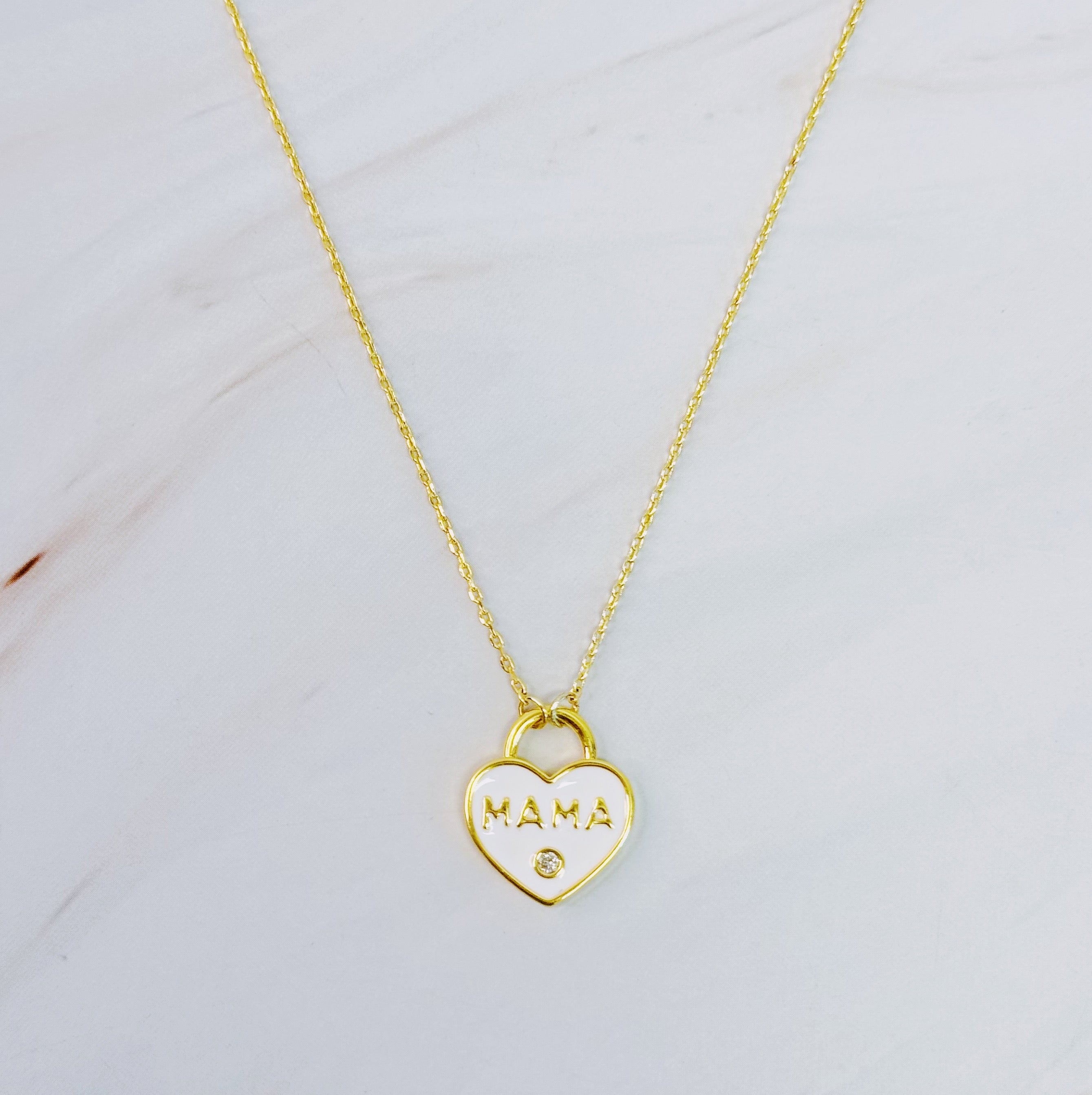 Pastel Locket Mama Necklace