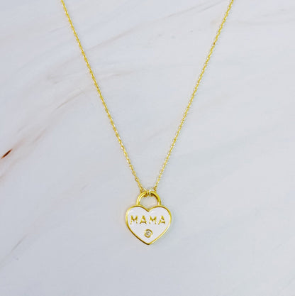 Pastel Locket Mama Necklace