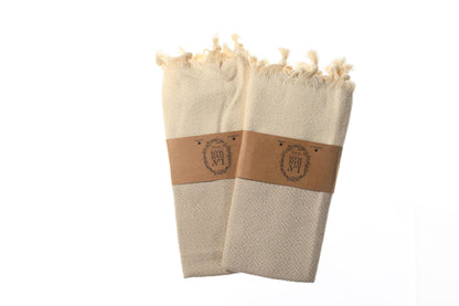 La Hammam - Diamond Turkish Cotton Kitchen / Hand Towel  40x18 in: Black