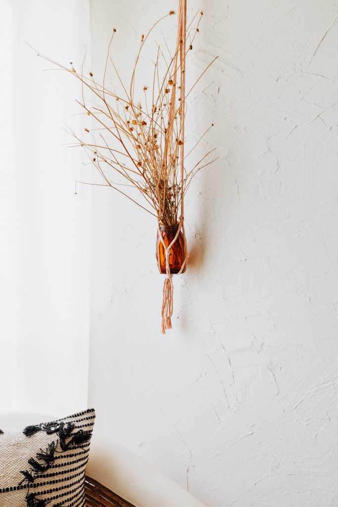 Crowned Free - Planted Macrame Plant Hanger - Made by Survivors