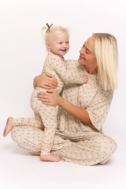 Forever French Baby - Women's Boxy Tee Lounge Set | Flora: X-Large