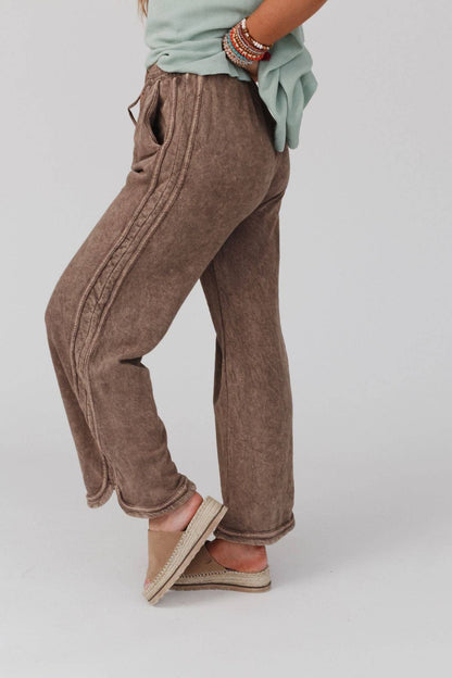 Three Bird Nest - So Comfy Wide Leg Full Pant - New Mocha: L