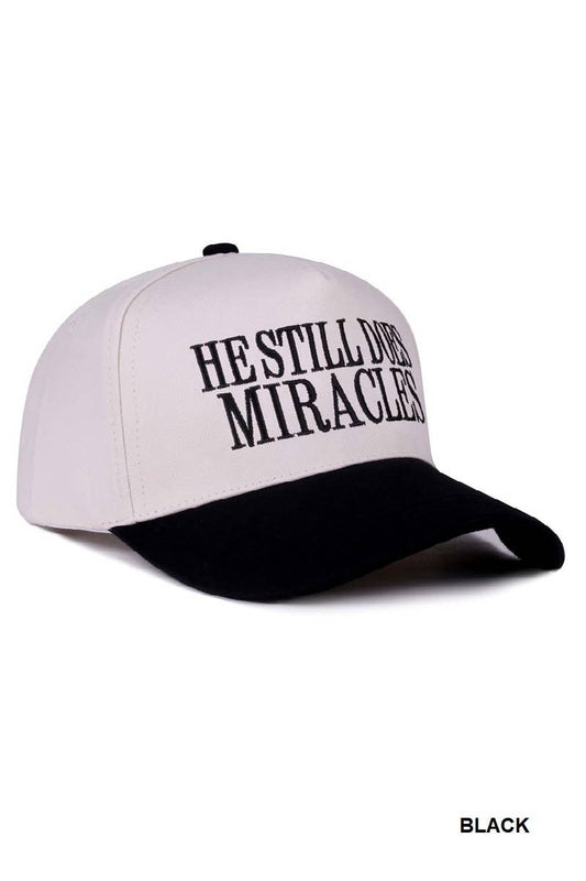 He still does miracles two tone canvas cotton cap