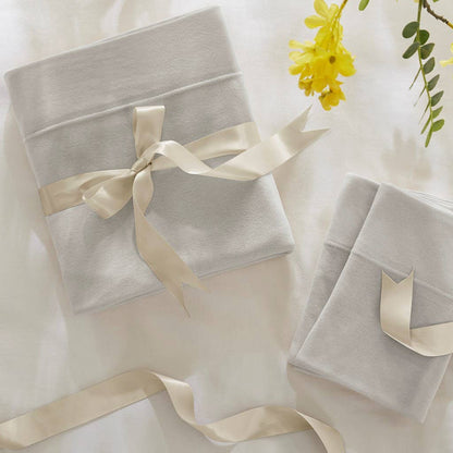 Olliix - All Season Jersey Knit Cotton Blend Sheet Set: Grey / King