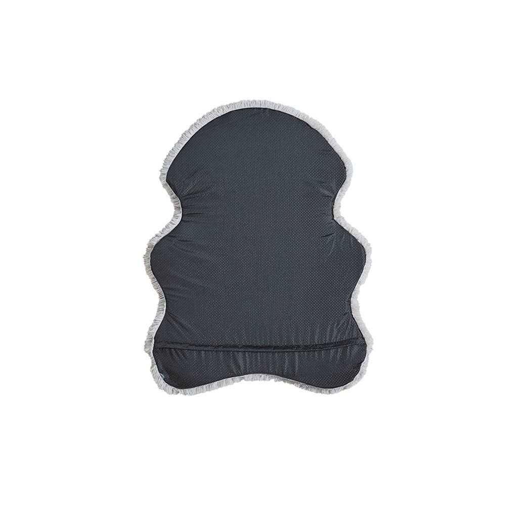 Olliix - Faux Fur Orthopedic Dog Bed Rug with Cover, Grey: Medium