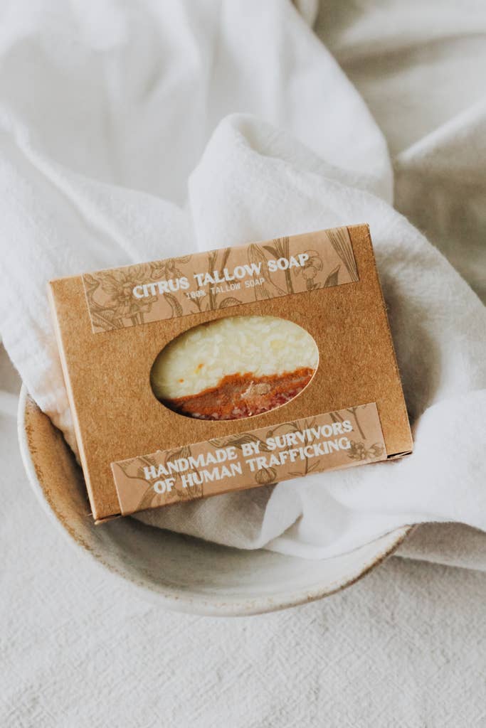 Crowned Free - Tallow Soap - Citrus - Made by Survivors