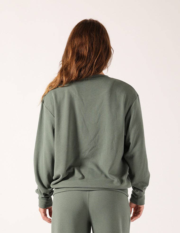Glyder - Oversized Crew: Basil: Basil / L