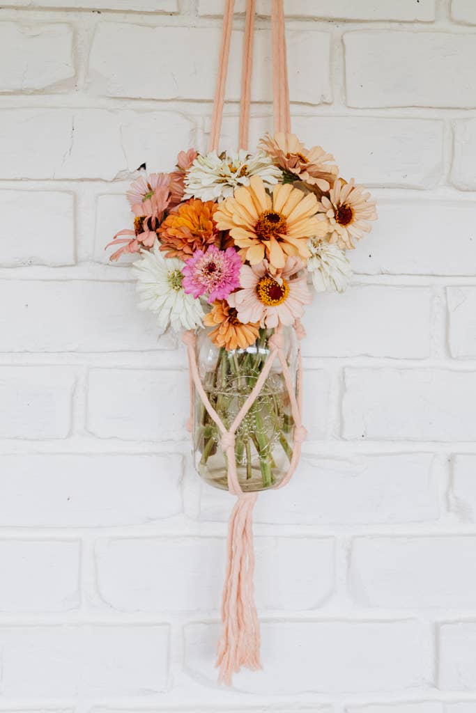 Crowned Free - Planted Macrame Plant Hanger - Made by Survivors