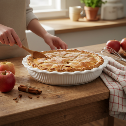 Kadra Kitchenware - Vikko - Ruffle Pie Dish, 9” Baking Surface