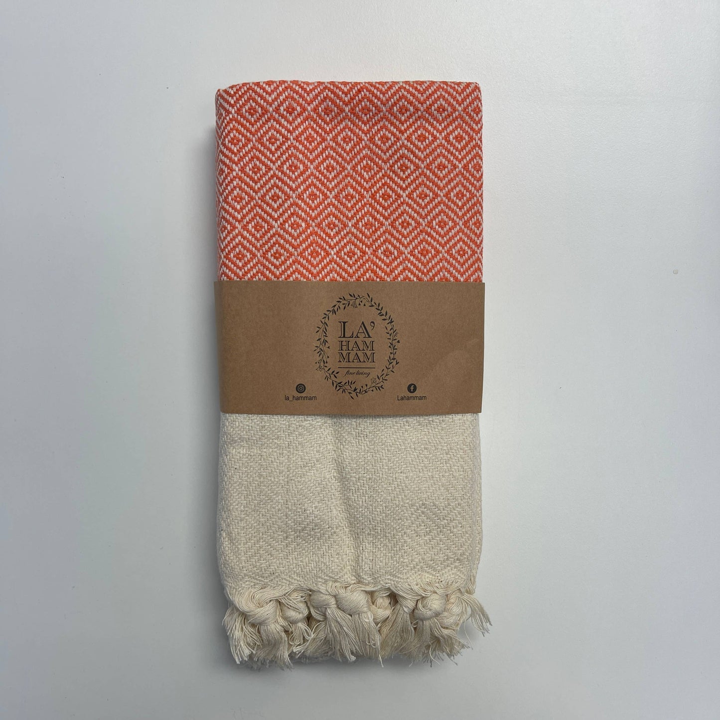 La Hammam - Diamond Turkish Cotton Kitchen / Hand Towel  40x18 in: Black