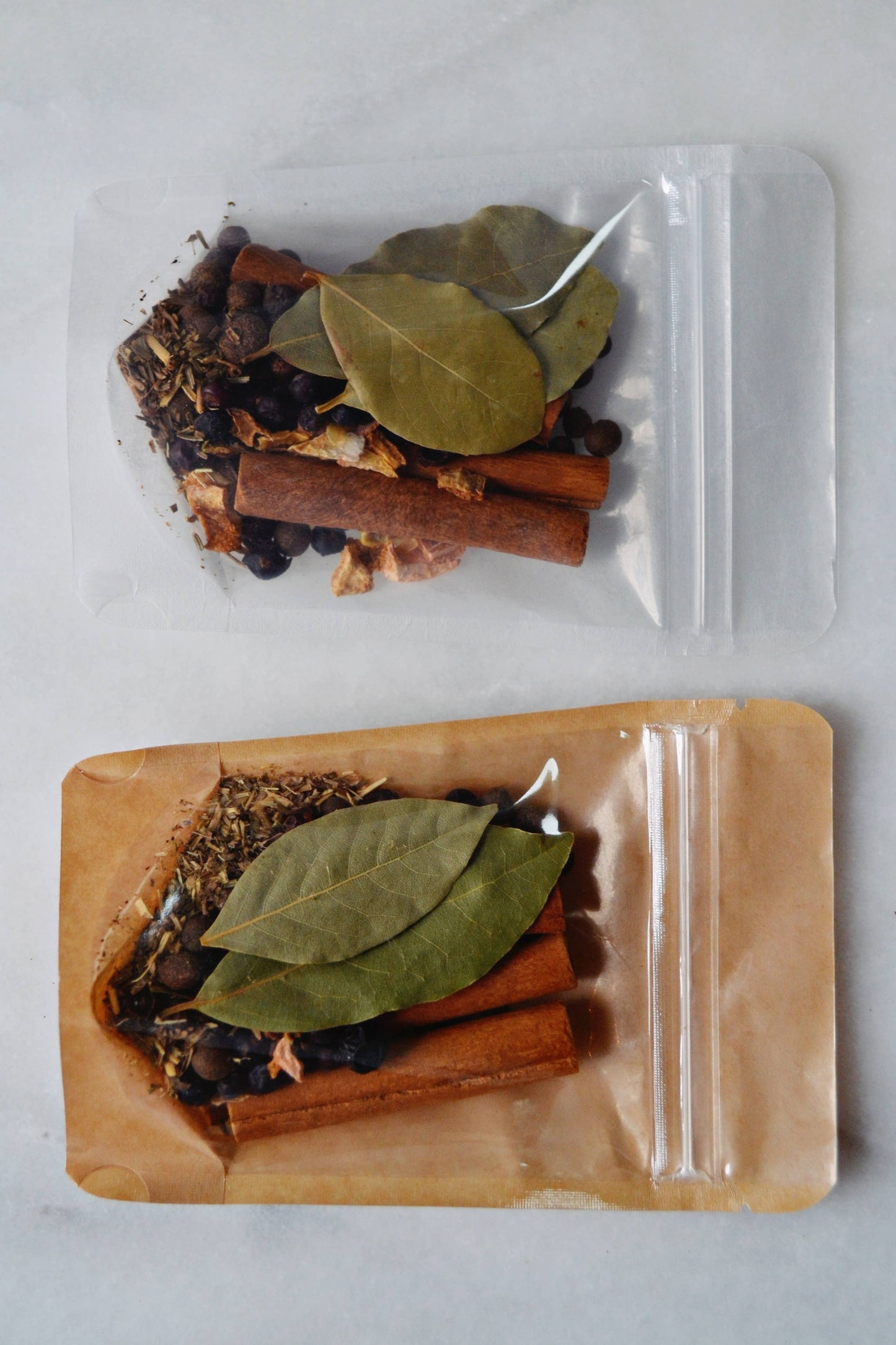 Evergreen View Farm - UNLABELED Simmer Pot Spice Packets Stovetop Christmas: Brown standup pouch / North Woods