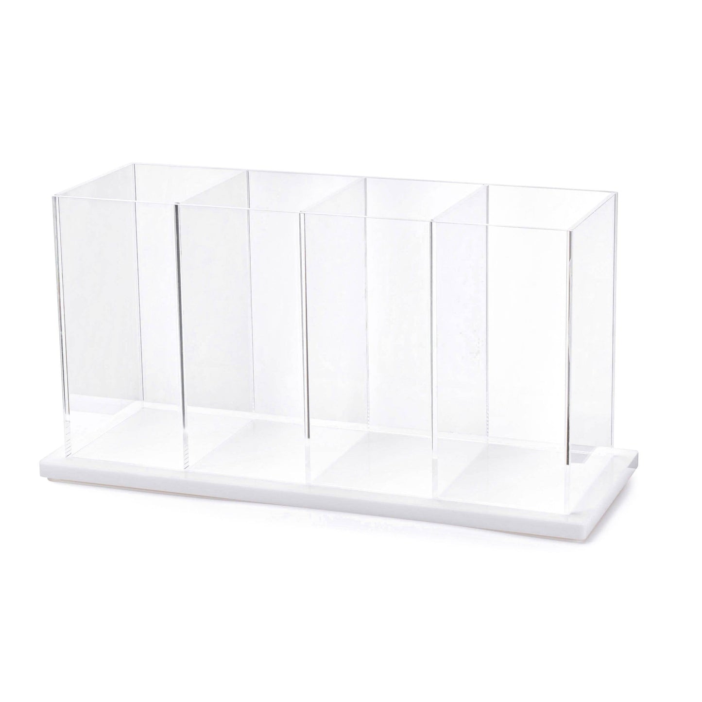 Kadra Kitchenware - Vikko Acrylic Cutlery Caddy with White Bottom