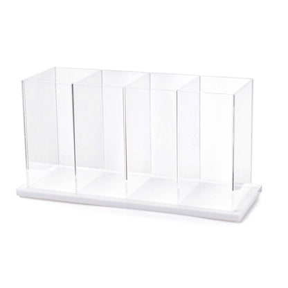 Kadra Kitchenware - Vikko Acrylic Cutlery Caddy with White Bottom