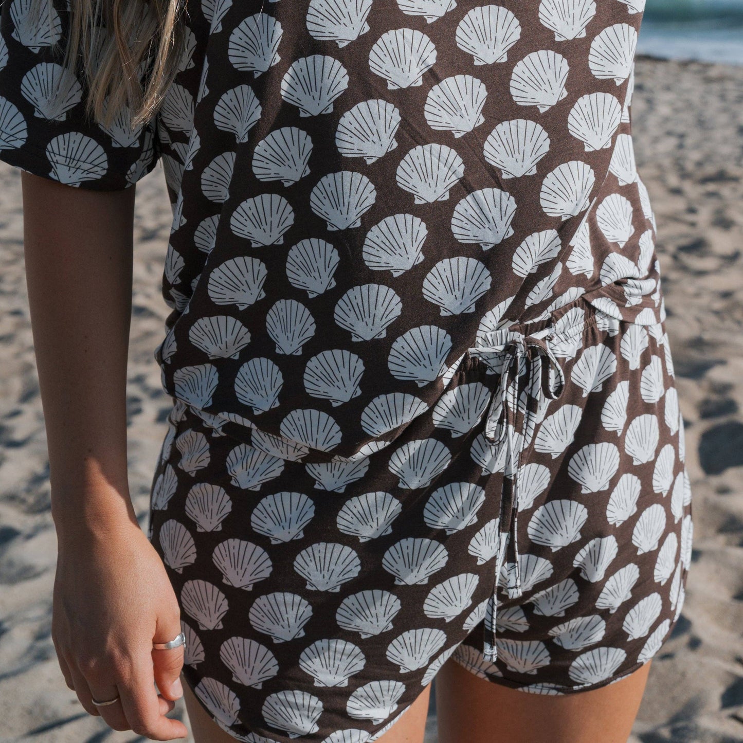 Forever French Baby - Women's Bamboo Short Set | Seashells: 2X-Large