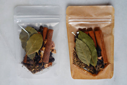 Evergreen View Farm - UNLABELED Simmer Pot Spice Packets Stovetop Christmas: Brown standup pouch / North Woods