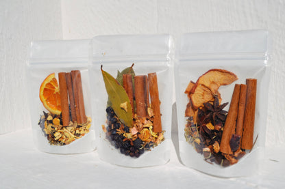 Evergreen View Farm - UNLABELED Simmer Pot Spice Packets Stovetop Christmas: Brown standup pouch / North Woods