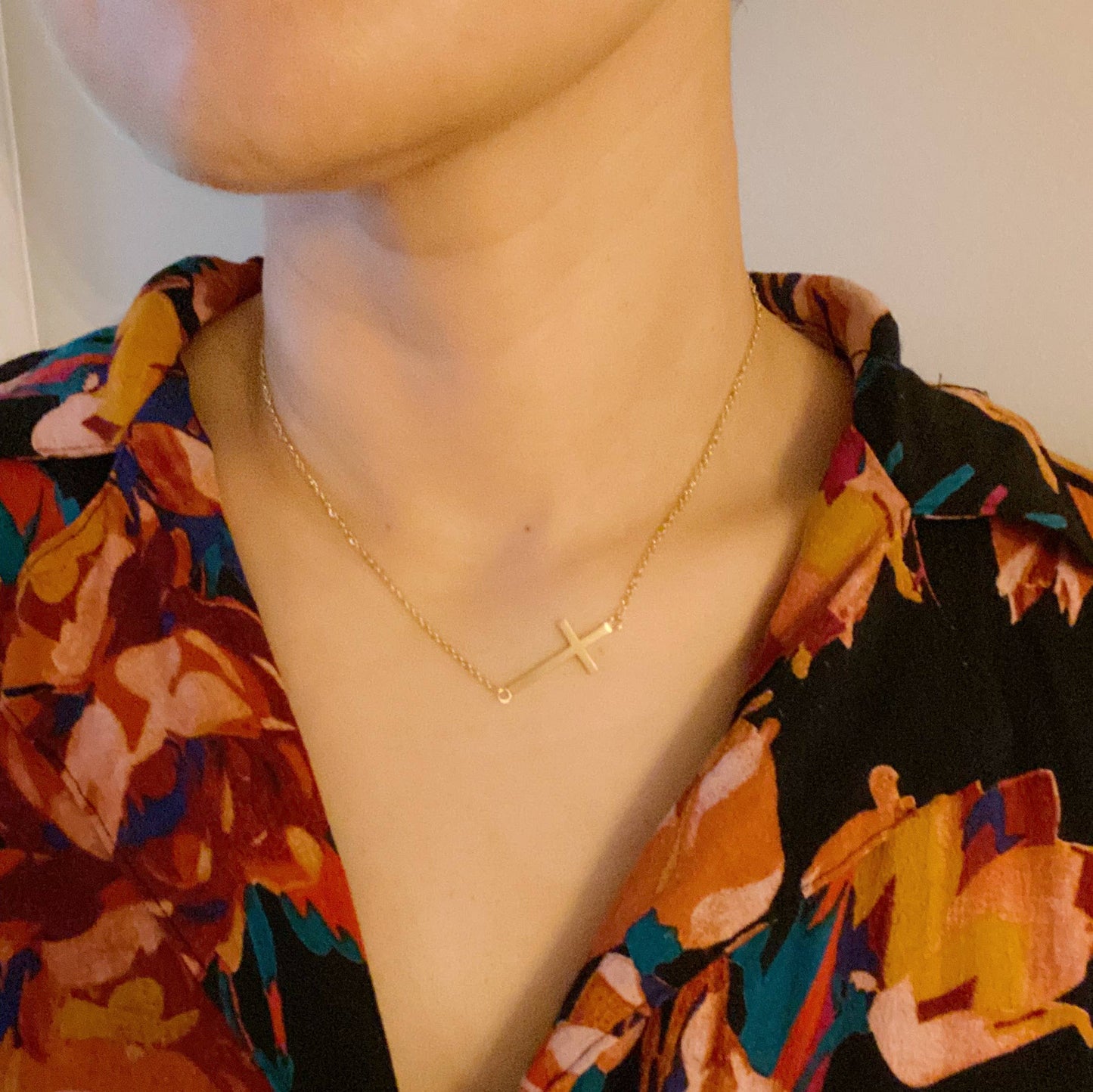 Ellison+Young - Kayla Cross Necklace: Gold
